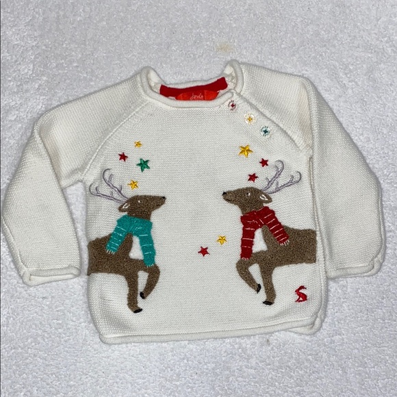 Joules Other - Joules Kids Reindeer Christmas stars sweater unisex 6/9m